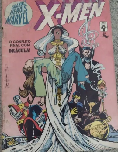 Revista Grandes Heróis Marvel X-MEN - O Conflito Final com Drácula - Abril Jovem - 1990