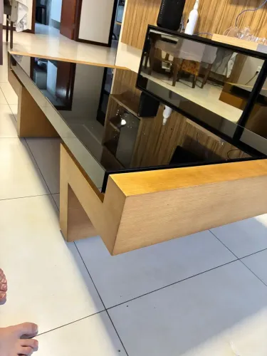 Centro de sala | Vidro e Madeira