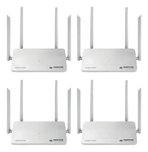 Kit 4 Roteador Mesh Positivo Fast Ethernet Até 100mb