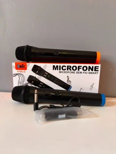 MICROFONE SEM FIO DUPLO - ENTREGAMOS