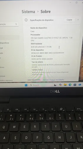 Notebook Dell i5 10a Ger. SSD 256 14"