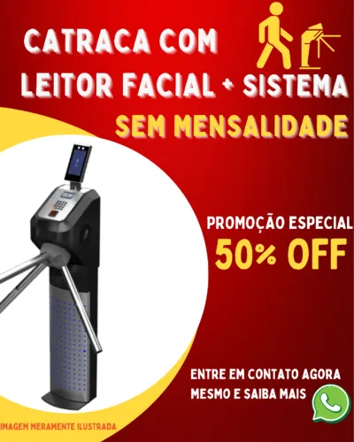 Catraca eletronica + Leitor facial com sistema