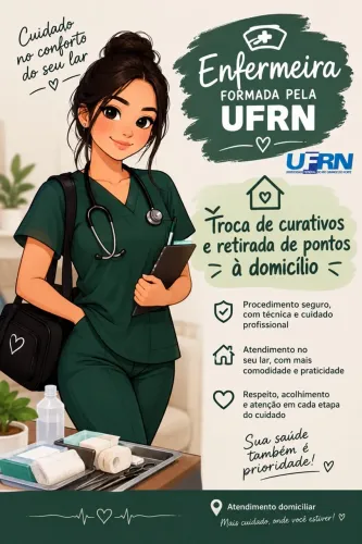 Troca de curativos e retirada de pontos à domicílio 