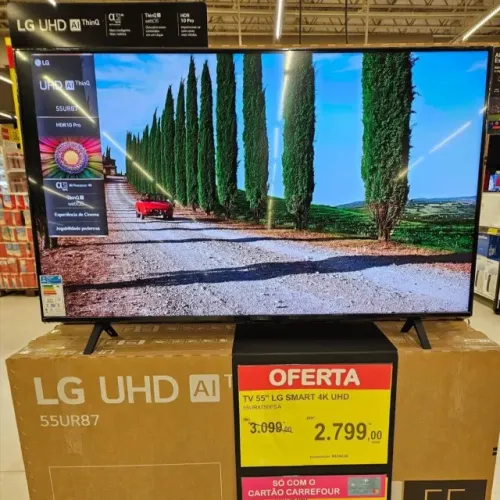 ? TV LG UHD 4K 55" Smart TV - ThinQ AI