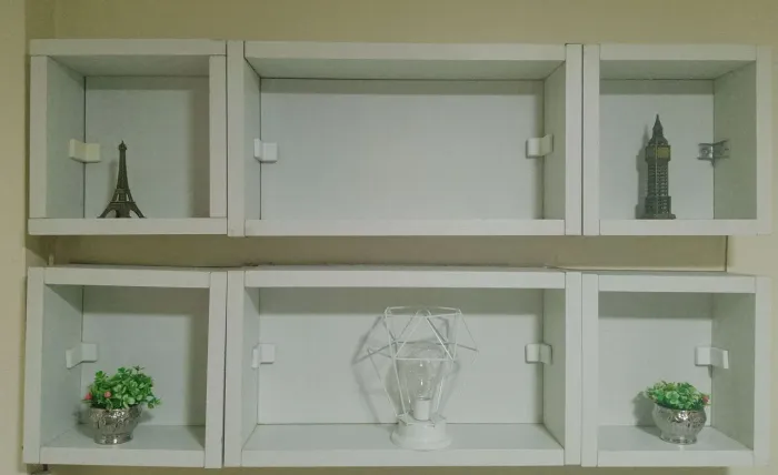Nichos decorativos em MDF (não acompanha objetos decorativos)