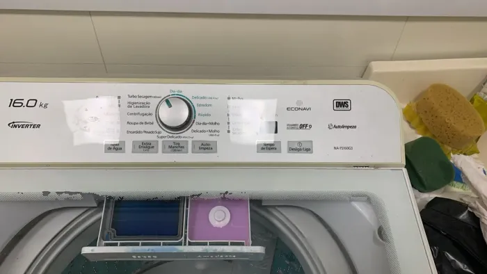 Lava roupa panasonic 16 kg com defeito