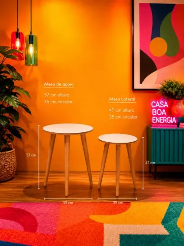 Mesa decoração para sala