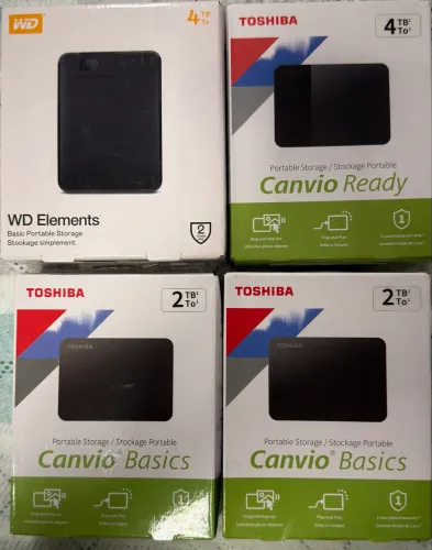 Hd externo 2Tb e 4Tb novos 