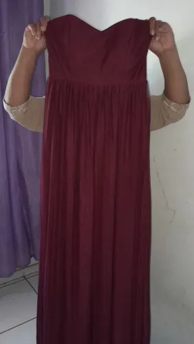 Vestido marsala multiformas usado uma vez