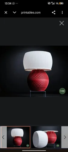 Vendo abajur em material 3D