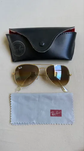 Óculos aviador dourado