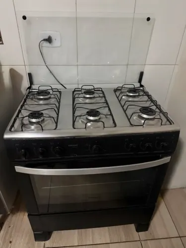 Fogão 6 Bocas Itatiaia Waves Preto - Tudo Funcionando Perfeitamente!