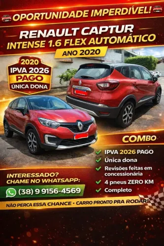 Renault Captur Intense 1.6 16V Flex 5P Aut. 2020
