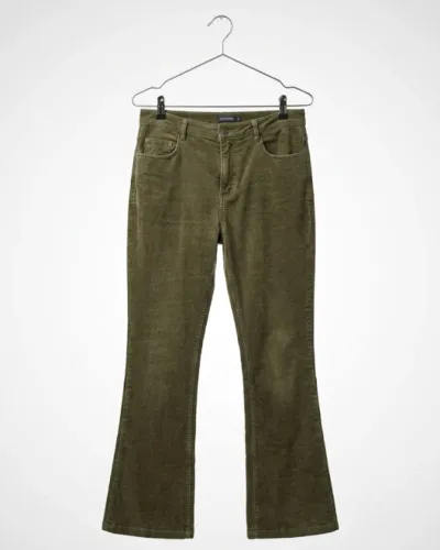 Calça de Veludo Cotelê Marfinno Verde Militar Tam 40 (Seminova)