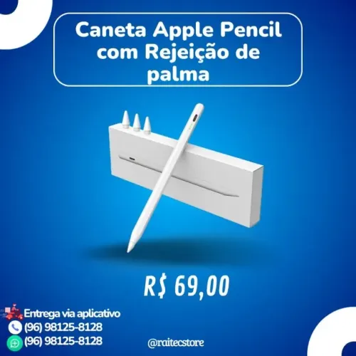 Caneta Apple Pencil com Rejeição de Palma