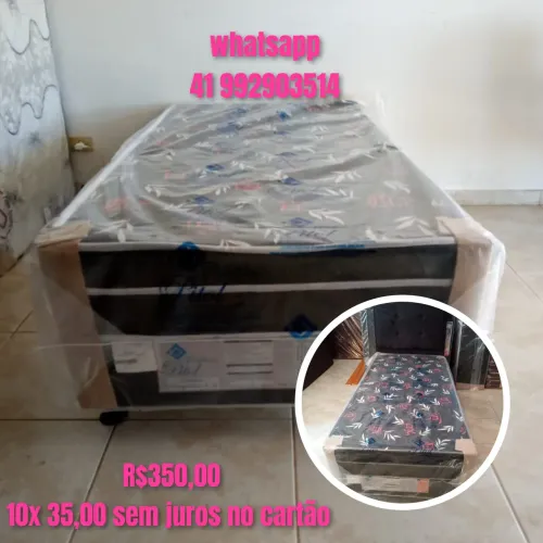 Cama box solteiro conjugado novo 88x188 # 10x sem juros no cartão