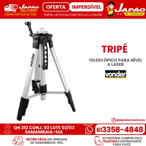 TRIPÉ TELESCÓPICO P/NIVEL A LASER VONDER
