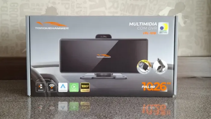 Multimídia TorqueHammer VPL 1018 AndroidAuto/CarPlay Câmera Frontal e Câmera de Ré