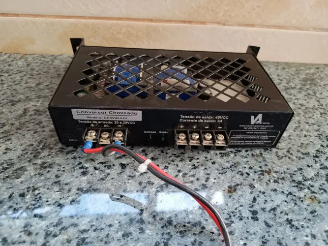 Vendo conversor chaveado cc3 v48 a24, com tensão de entrada 20 a 30Vcc, funcionando.