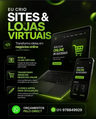 Criação de Sites Profissionais | Sites, Lojas Virtuais e Apps