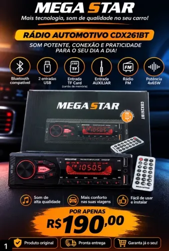 Rádio Automotivo Mega Star