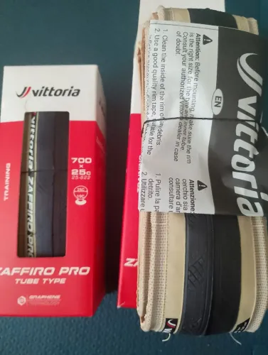 Pneu vittoria zaffiro pro 25 mm banda bege novo original 