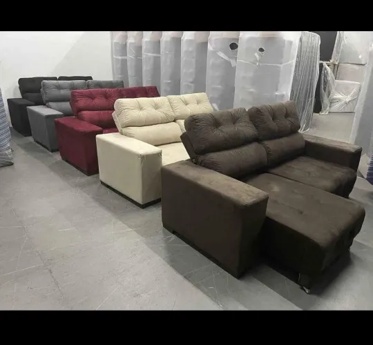 SOFA RETRATIL RECLINÁVEL 2MT NOVO DE FABRICA