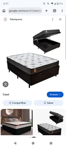 Cama com baú e colchão