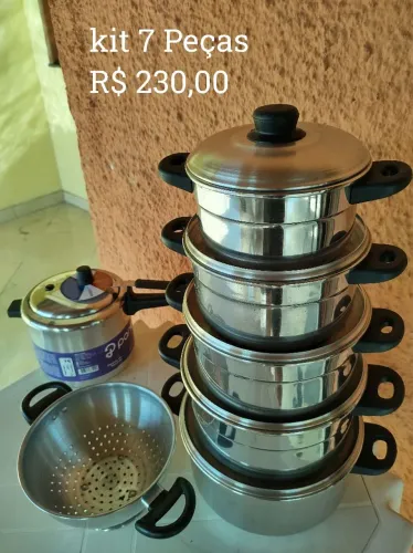 Escorredor Com Mais Panelas, kit 7 Peças
