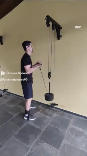Mono Cross Over - Polia alta e baixa / Par de Halter + 10kg anilhas