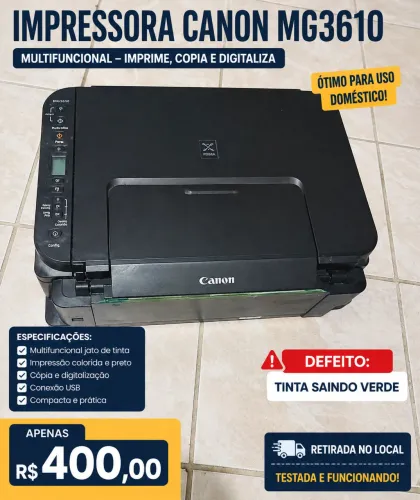 Impressora com defeito apenas na tinta