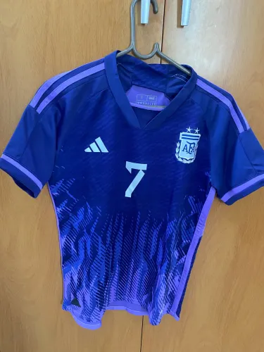 Camisa Argentina Roxa Copa 2022 - 7 De Paul