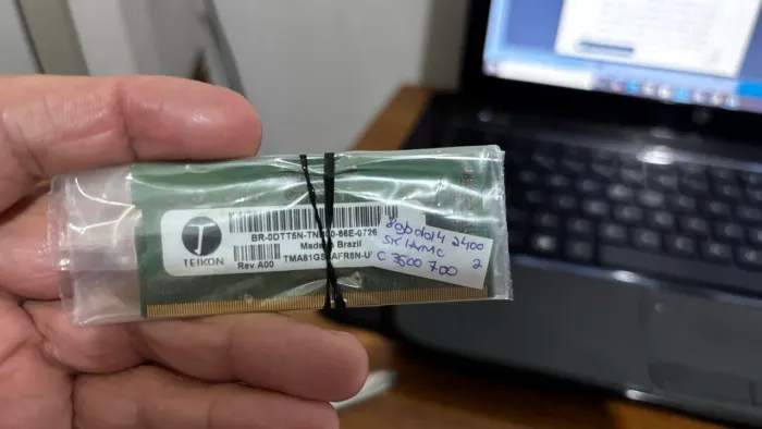 Memoria ram 8gb ddr4 2400 teikon - 2400 ghz - excelente estado p notebook tem 2666 e 3200