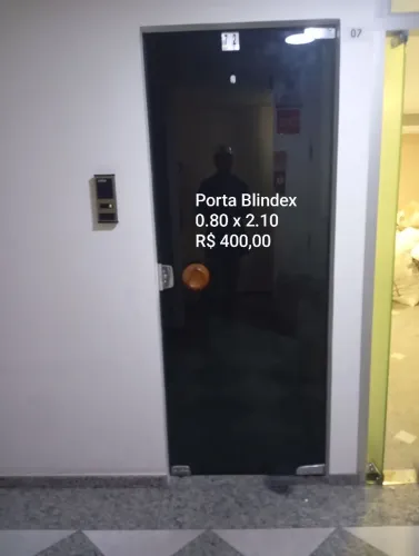 Porta Blindex fumê 
