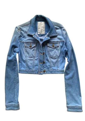 Jaqueta jeans cropped Carmim vintage original anos 2000
