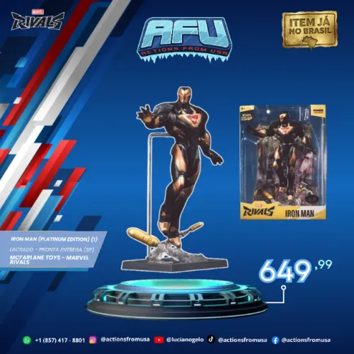 Mcfarlane Toys Marvel Rivals Platinum Edition - Iron Man (Black & Gold)