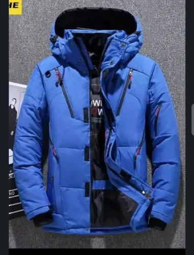 Jaqueta Azul com Capuz - Perfeita para o Inverno!