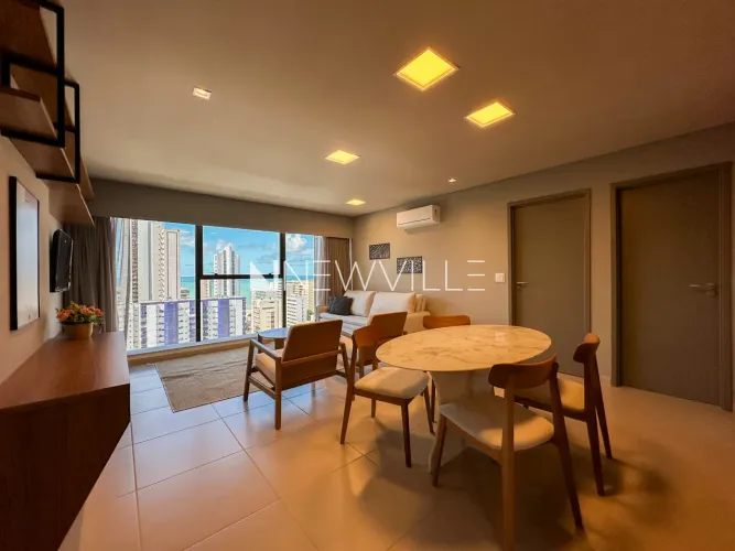 Flat para locação no Condomínio Icon, em Boa Viagem 30,75m², mobiliado e com vista parcia