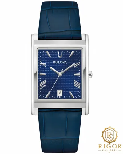 Relógio Bulova Super Seville 96B442: Quartz, Mostrador Azul, Aço Inox, 40mm, Elegante