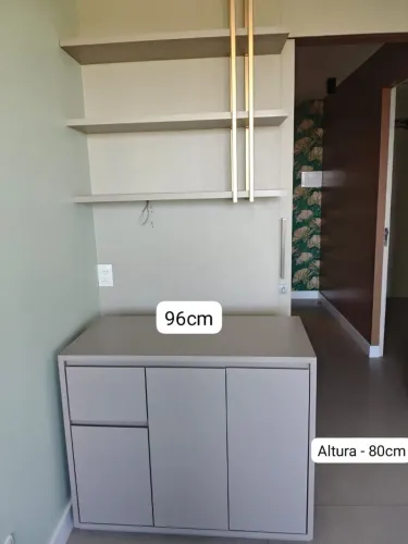 Móvel Planejado MDF Balcão + Prateleira Metalon