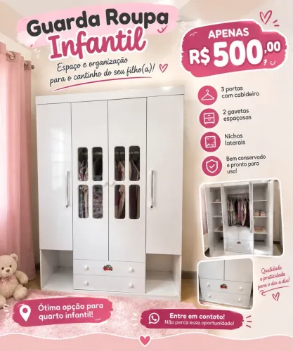 Guarda roupa infantil
