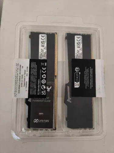 (Novo Lacrado) KIT Memória RAM DDR5 32GB 2x16GB RGB 6000MHz Kingston Fury 10 ano garantia