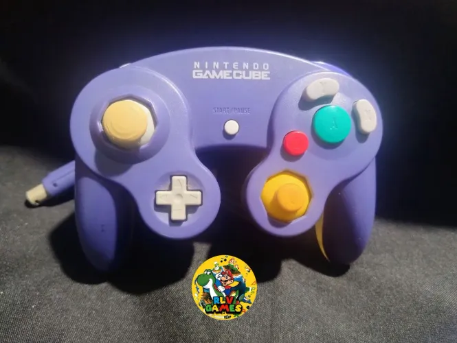 Controle roxo/transparente GameCube original