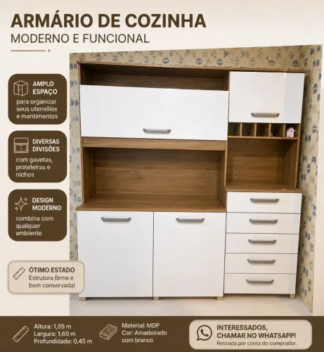 Armário de Cozinha Moderno e Seminovo