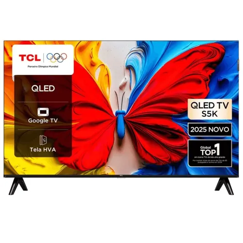Smart TV QLED TCL 32" S5K Imagem vibrante com Google TV