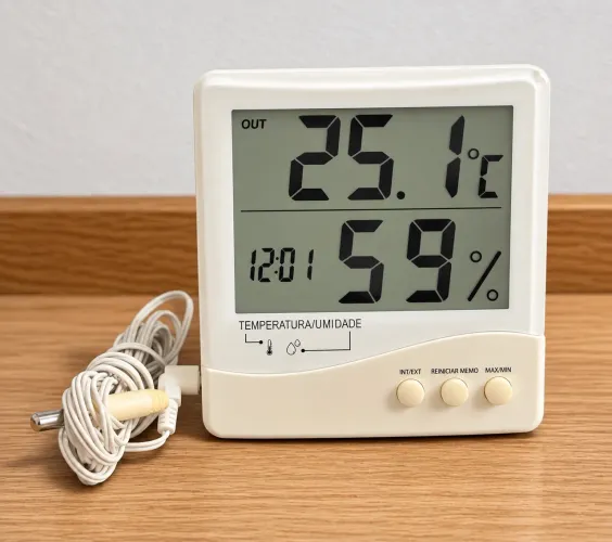 Termo-Higrômetro Digital Incoterm 7666 Temperatura e Umidade