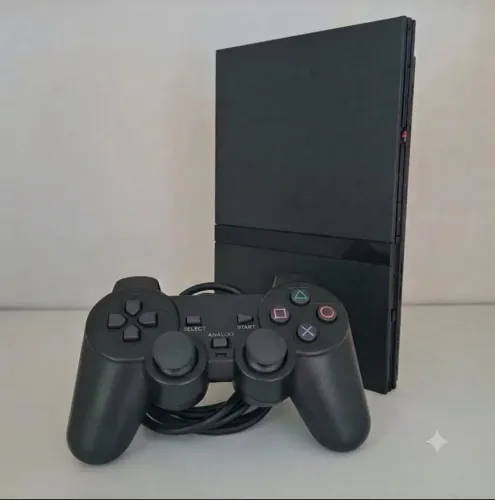 PlayStation 2 Slim + Controle | Testado | Pronto para Jogar