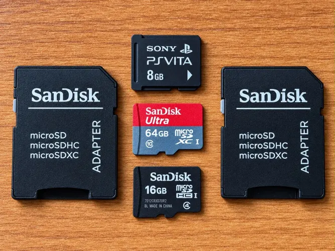 CARTÕES DE MEMÓRIA SONY PS VITA E MICROSD / SD SANDISK 