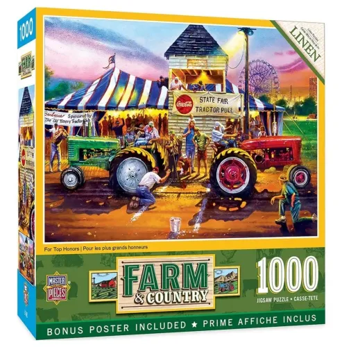 Quebra cabeça importado MasterPieces Farm Country - For Top Honors1000 peças