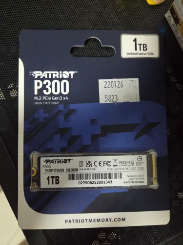 SSD M.2 NVMe Patriot P300 1TB - Novo e Lacrado